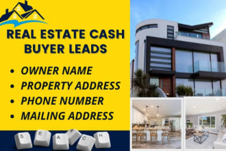 provid active and updated real estate cash buyers leads