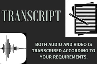 transcript your audio or video as you want