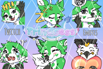 make furry discord or twitch emotes
