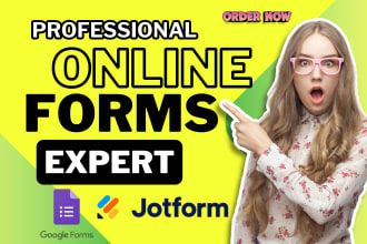 create online form quiz survey using jotform google forms