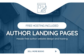 design book landing page and host it