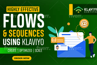setup klaviyo email marketing flows and nurturing campaigns
