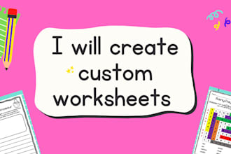 create custom worksheets for early elementary students