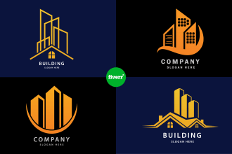 design real estate, construction, property logo with unlimited revision