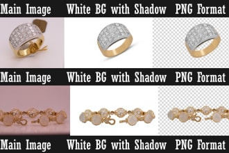 retouch jewelry, remove bg of it with HD quality