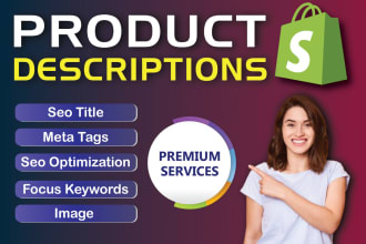 write compelling SEO product description for shopify