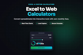 convert excel to web calculator or build custom web calculator