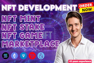 develop nft game, staking, minting and marketplace