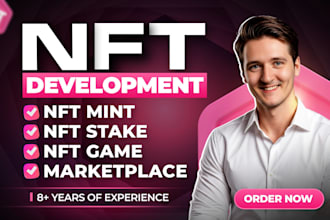 develop nft game, staking, minting and marketplace