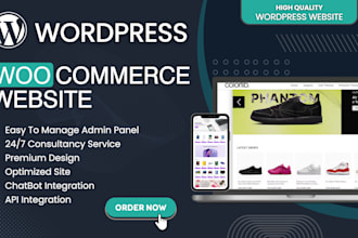 design woocommerce wordpress store website with elementor