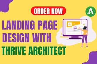 design a sales funnel or landing page with thrive architect