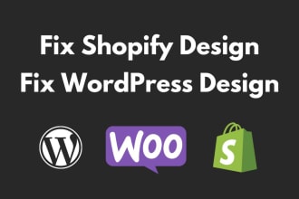 edit fix any wordpress shopify design or CSS styles