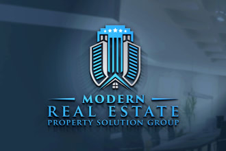 do mortgage property plumbing construction real estate logo design