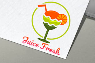 make a fascinating juice logo design for your business