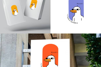 draw a simple funky hand drawn logo , colorful