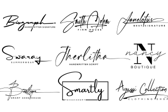 design signature, cursive, handwritten, wedding logo