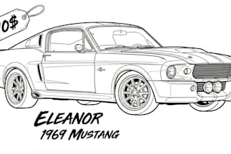 create detailed custom car vector illustrations