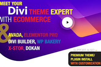 developed corporate or ecommerce website with divi