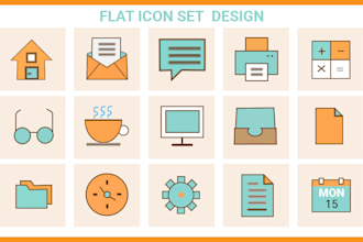 create professional icon design,app icon design,icon set
