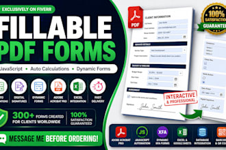 develop interactive PDF forms with auto calculations