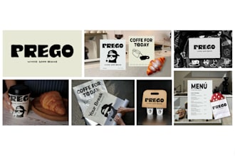 minimal logo, a brand identity, style guides and a brand kit