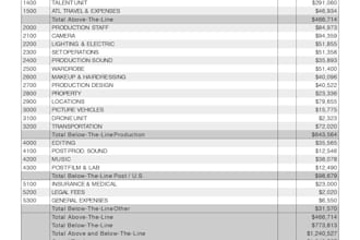 create your industry standard film budget in movie magic