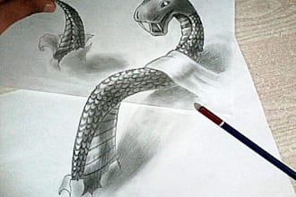 draw a realistic 3d pencil optical illusion drawing