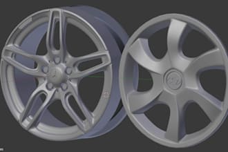 make 3d model wheels or hubcaps