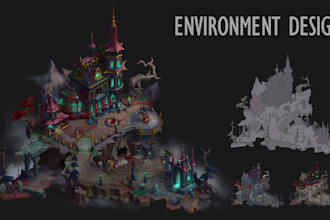 design stunning 2d environment concept art and final renders