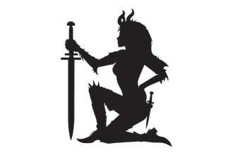 draw vector logo, silhouette black and white