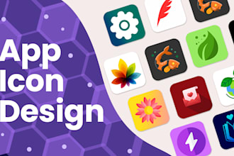 create modern mobile app icon logo for ios and android
