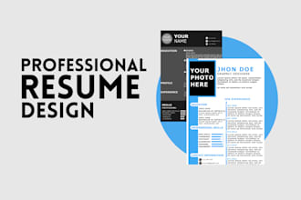 design professional resume, CV template
