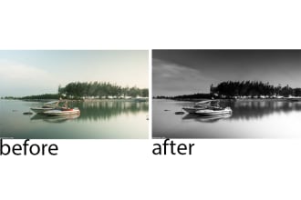 do a badass black and white editing