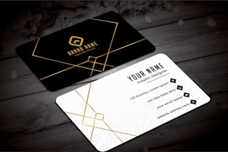 do luxury business card design in 24 hours