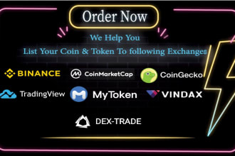 list your token or coin in top crypto exchanges in the world