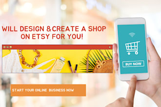 create, design,and set up your etsy shop