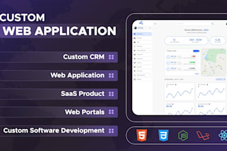 develop custom crm software,  web application portal or erp saas product