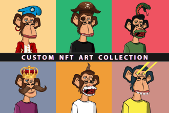draw unique nft character art collection