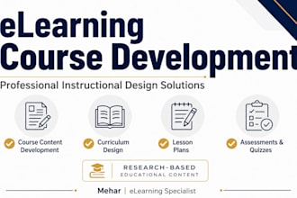 create engaging elearning course content, lesson plans, and curriculum