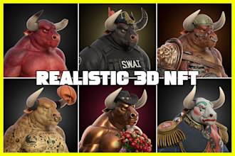 design 3d character nft collection of 1k 10k 100k arts
