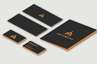 create professional business stationery and brand identity