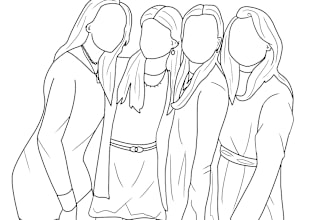 draw your photo in outline style