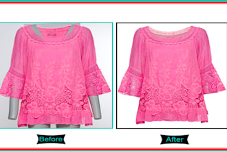 do ghost mannequin, neck joint, wrinkle remove services