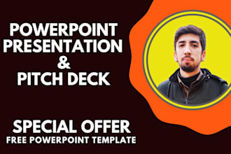 design presentation slides and pitch deck in powerpoint