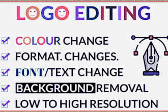 do professional logo editing modification service
