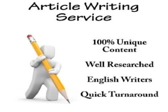 write unique and flawless articles for you