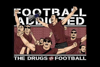 create hooligan ultras illustration t shirt clothing design