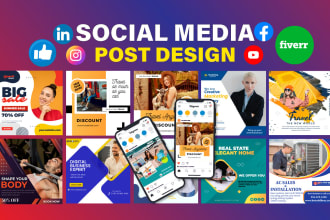 design social media posts banner poster ads advertising cover