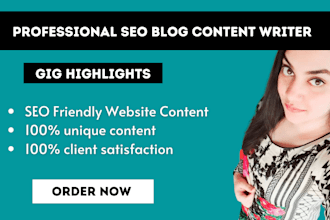 be your SEO blog content writer, website content writer