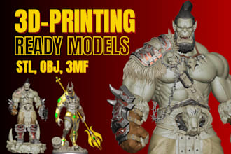 sculpt 3d model or character stl file for 3d printing
